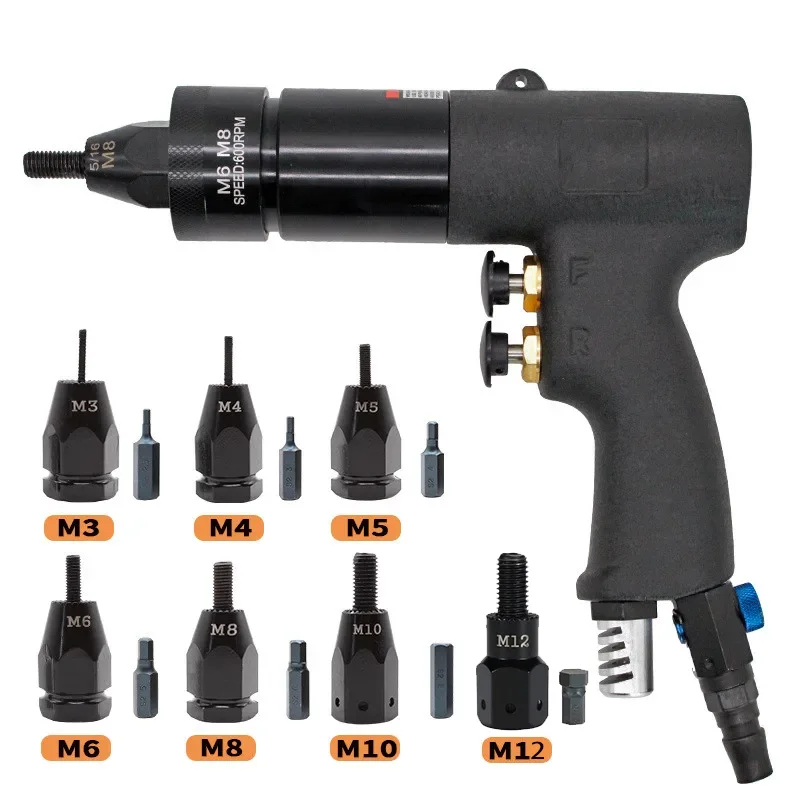 2026  Self-Lock Pneumatic Rivet Nut Guns Insert Thread Pull Setter Riveters For M3 M4 M5 M6 M8 M10 M12 Aluminum And Iron Nuts