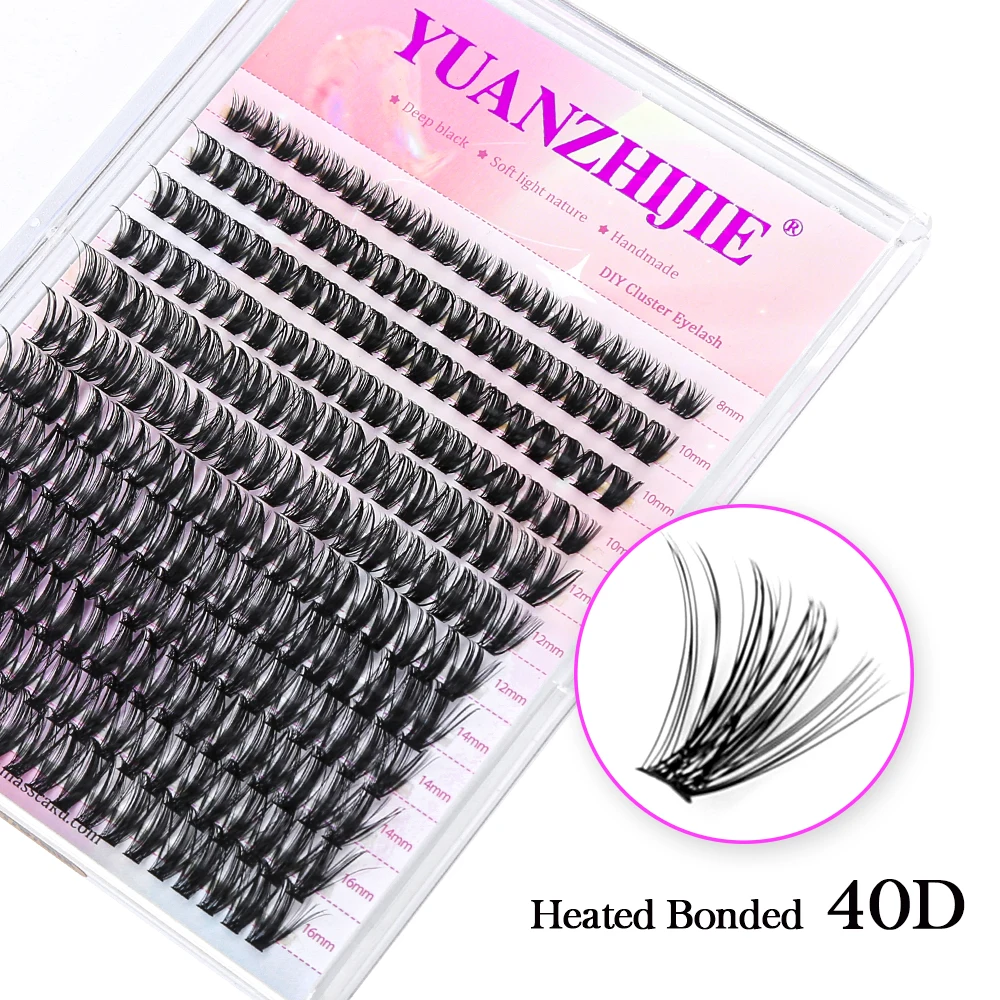 YUANZHIJIE 144 stks/doos 100% Handgemaakte DIY Wimpers Extension 8-16mm Mix Lengte Wimpers Gesegmenteerde Wimpers Bundel Lash