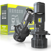 2PCS H4 LED Projector Mini Car Headlight Bulbs 6000K LED Mini Lens Projector H4 Mini Projector Lens Headlamp LHD RHD 12V 24v