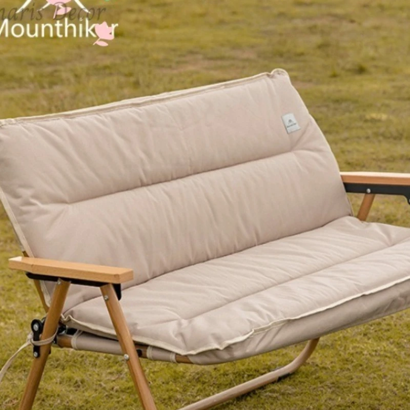 Outdoor camping double seat cushion made of thick Oxford fabric and silk cotton filling, soft and comfortable to sit on