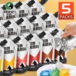 Marie's 5 Packs 100ml/3.38oz Colorful Acrylic Paint Set for Models,DIY Craft,Canvas,Eggs,Rock,Wood,Wall for Adults & Artists