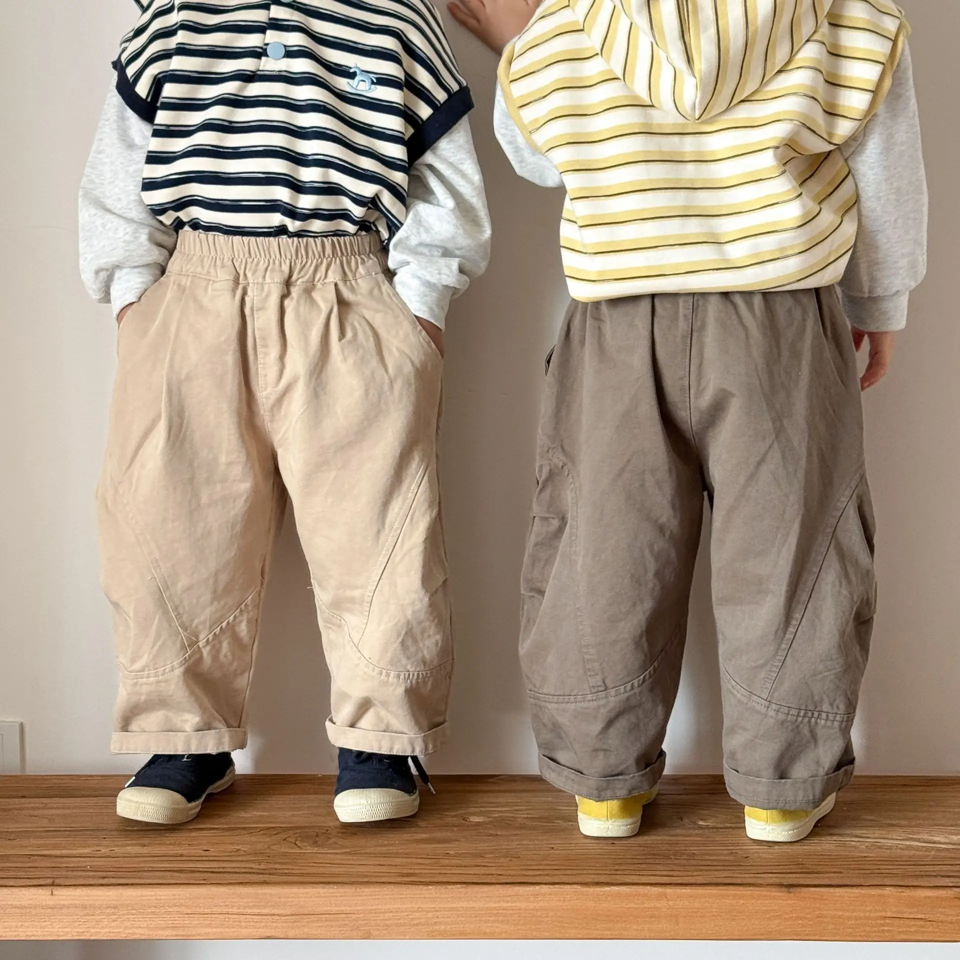 Children's Casual Pants Cotton Loose Fitting for Boys Girls Autumn Clothes 2026 New Children's Clothing Baby Pants