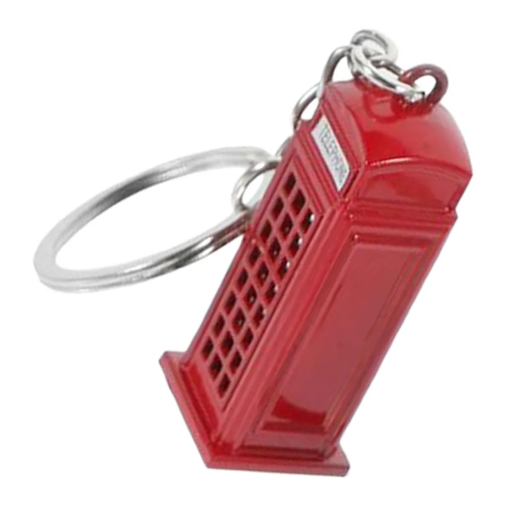 

Telephone Booth Keychain Pendant Decorative Hanging Charm Durable Portable Keychain Ornament for Car Bag Backpack Decoration