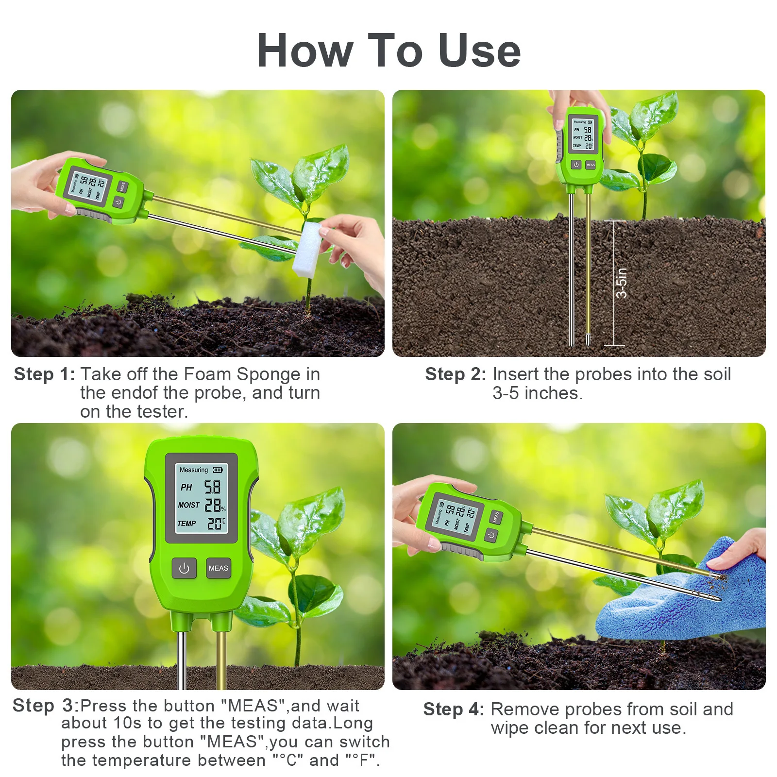 Utility digitaal display 3-in- - Soil Ph Meter recensie en prijs