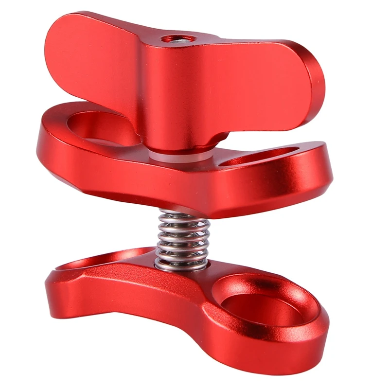 كاميرا غوص أضواء الكرة ، ذراع مشبك الفراشة ، مشبك مثبت لـ Gopro Hero 3 + ، 4 5 ، Xiaoyi Go ، SJ6000 ، أحمر ، 3X