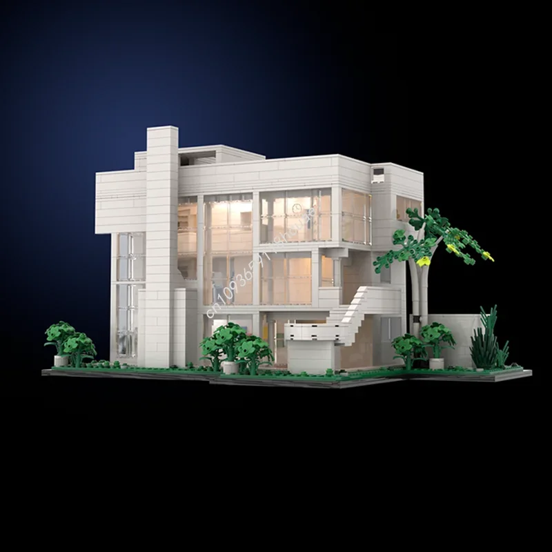 2859pcs MOC Smith Huis Richard Meier Gemodulared Model Bouwstenen Architectuur DIY Kerstcadeaus Idee Speelgoed Onderwijs Baksteen