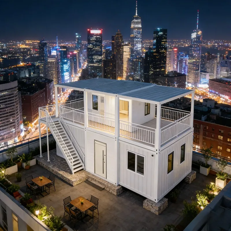 China Factory Custom Prefab Luxury Modern Qatar Flat Pack Villa 2 3 4 Bedroom House Container Home 20ft 40ft Steel Size Options
