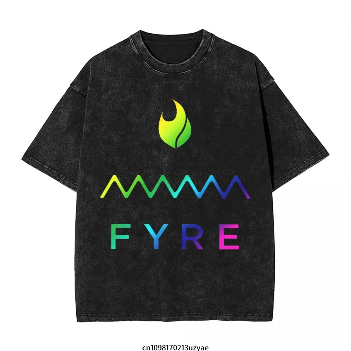 

Fyre Festival Men's Vintage Cotton Short Sleeve T-Shirt Summer Hip Hop Tee shirt