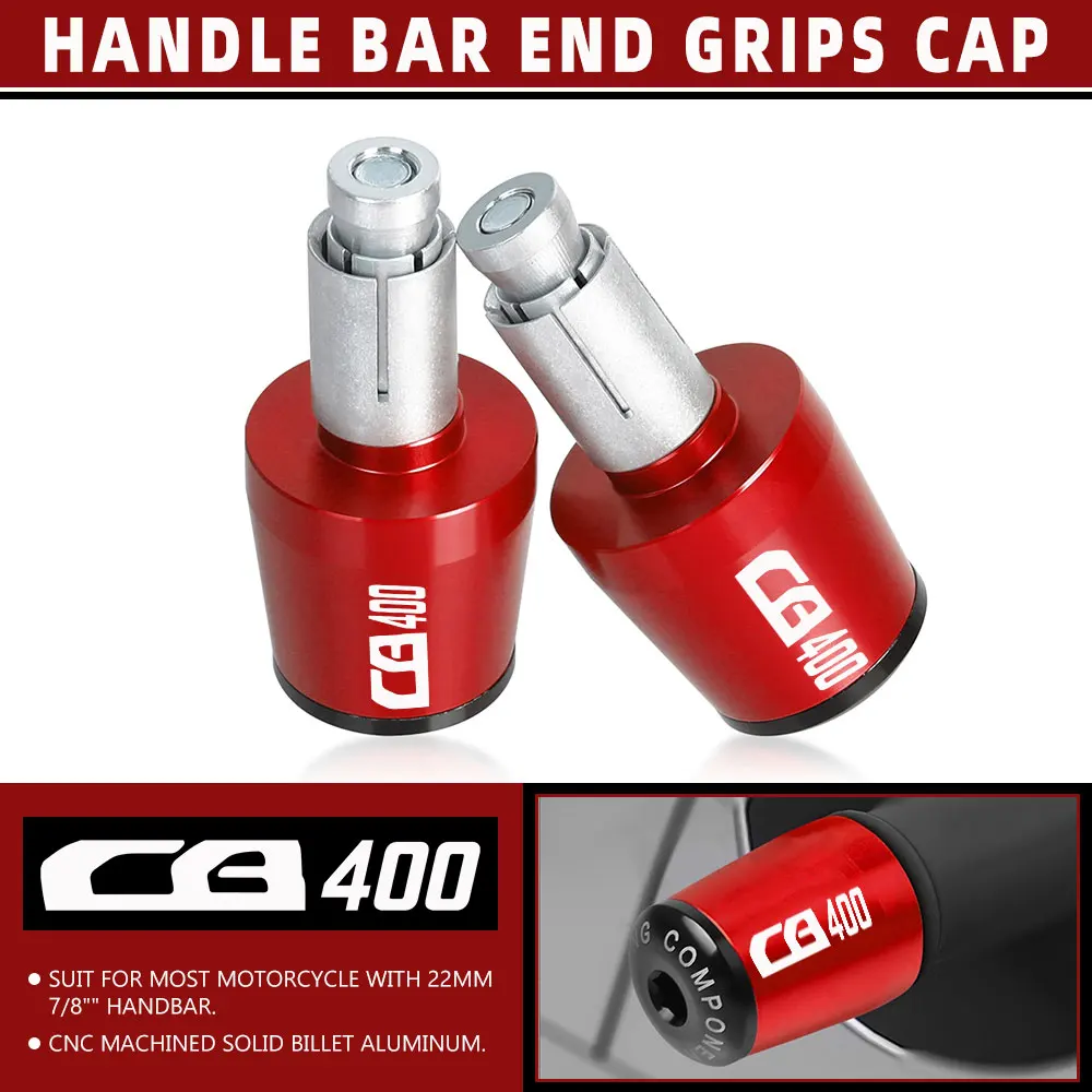 

CB 400 F Motorcycle Handle Bar Ends For HONDA CB400 CB400F CB400SF 1992-1998 Hand Grips Cap Handlebar Gear Balanced Plug Slider