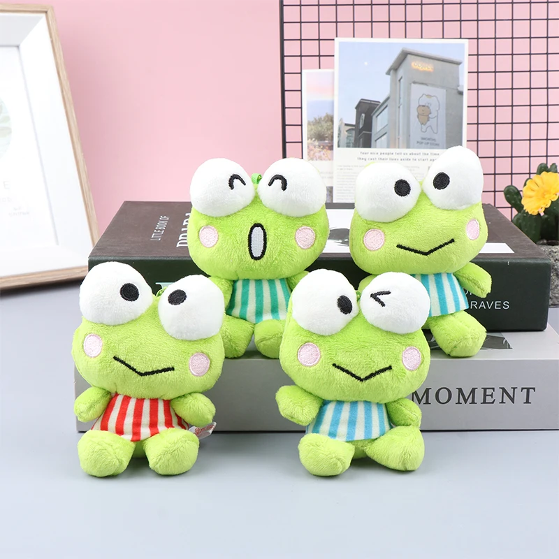 Porte-clés en peluche Sanurgente Kerokero Keroppi Anime, jouet de dessin animé mignon, cadeau pendentif, ensemble de figurines