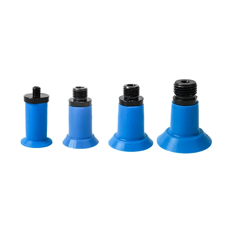 Industrial blue pneumatic bag-opening vacuum suction cup. Silicone suction nozzle accessories: F18, F22, F26, F33