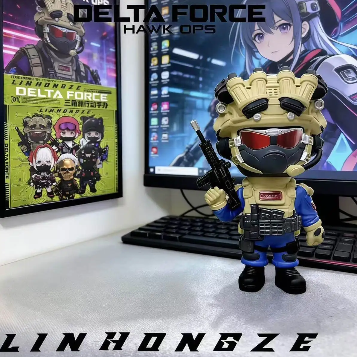 

Limited Edition Delta Action Area Operators Blind Box Cool Desktop Handmade Model Etched Rose Gift Boy Girl Collection Gifts toy