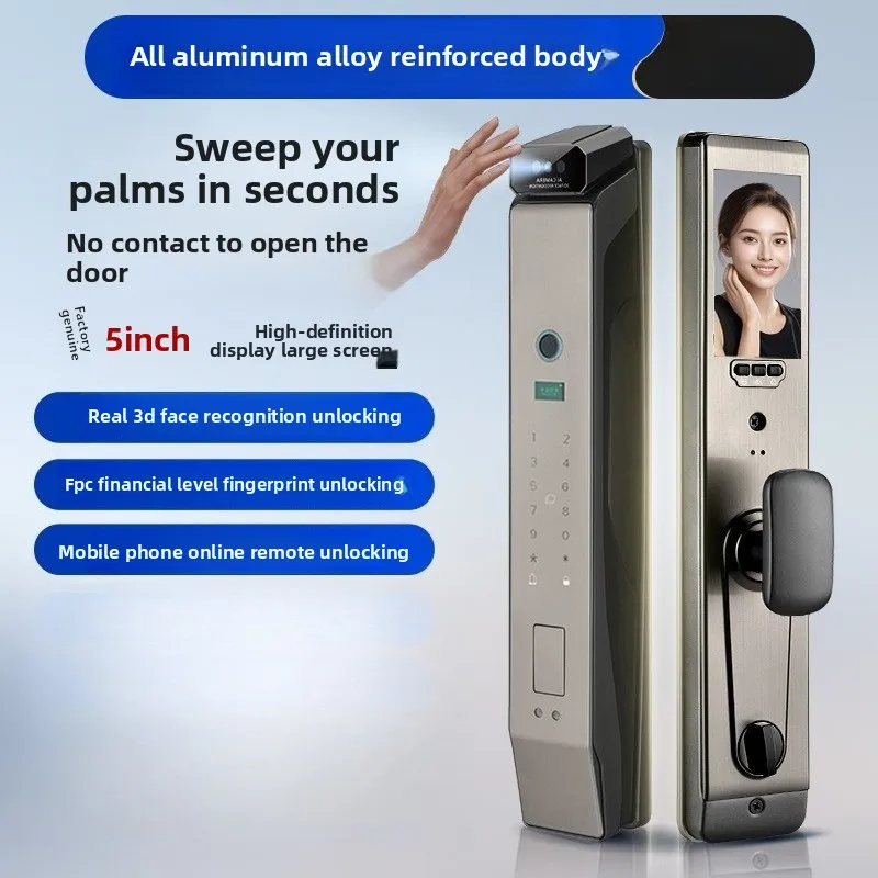 

Fully Automatic Intelligent Door Lock Home Anti-theft Door Palm Vein Facial Recognition Fingerprint Password Lock
