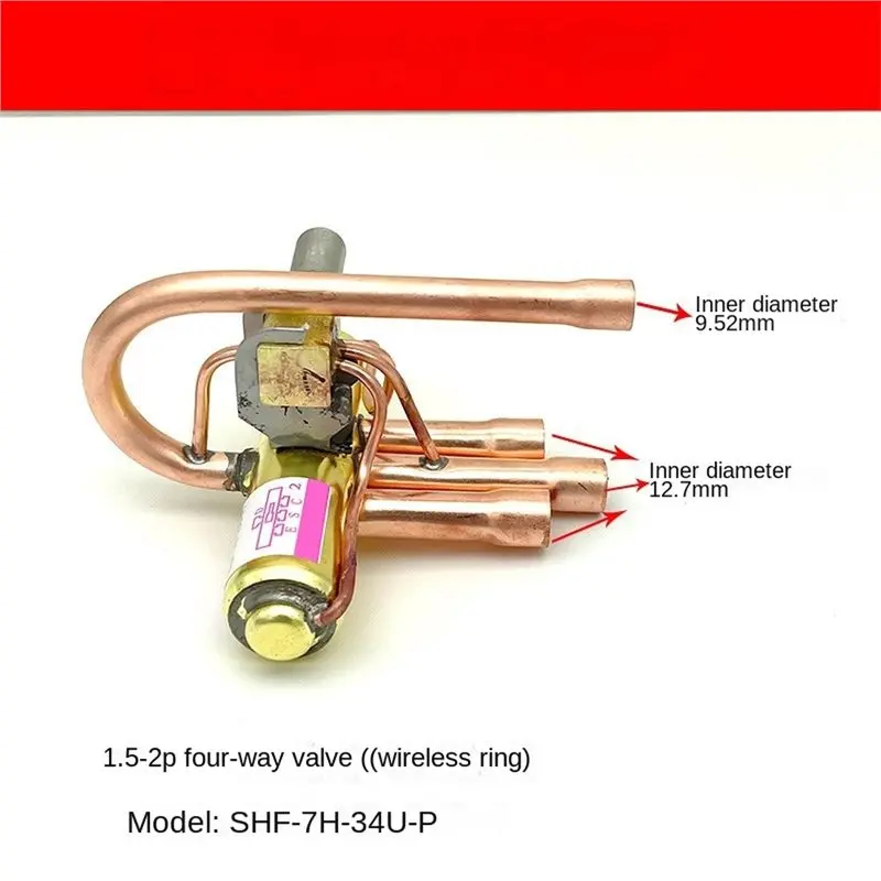 ABGH-Air-Source Pump For AC Universal 4-Way Valve Replacement Parts 1.5P-2P Four Way Reversing Valve Outdoor Unit For Accessorie