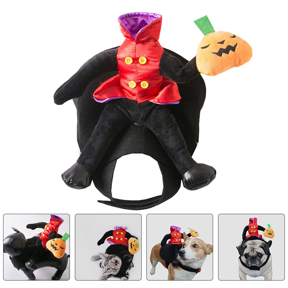 

Pumpkin Riding Pet Costume Halloween Style Dog Clothes Adorable Party Outfit for Dogs and Cats Dog Clothes Puppy Cosplay Prop