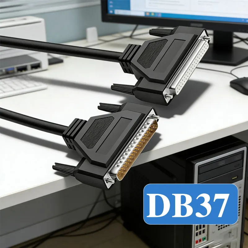 2 Row DB37 Male Female Extension Wire for Computer Scanner 37 Pin Data Cord db 37Pin High-speed Shielded Connection Wire Cable