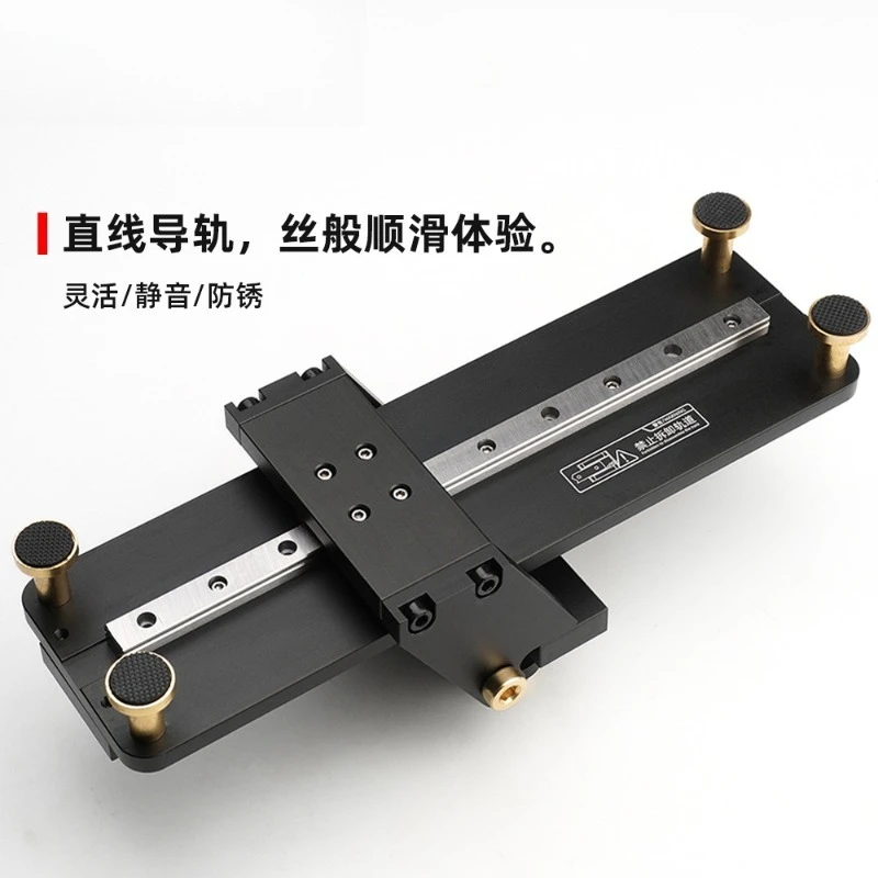 Adjustable Angle Sharpening Jig with Linear Guide Rail, Anti-slip Wood Chisel Tool for Mirror Fine Grinding