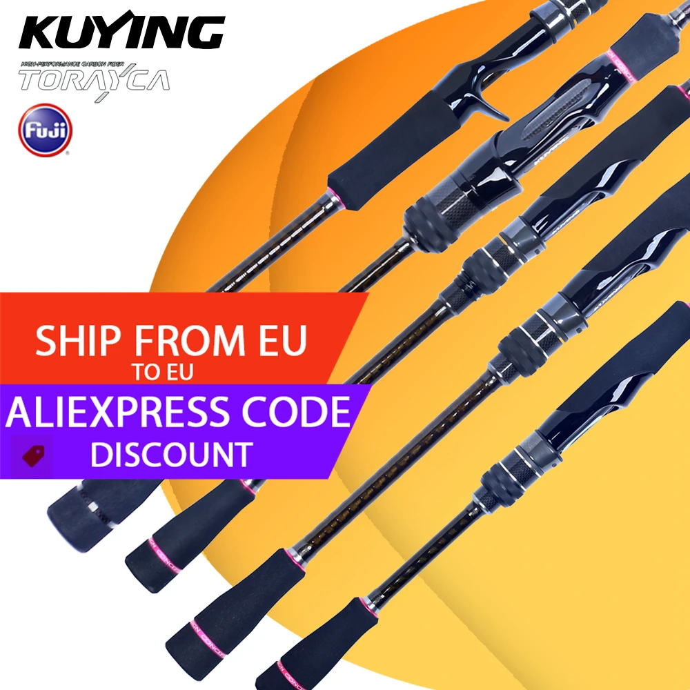 

KUYING SUPERLITE Ajing Удилище Углеволокно Спиннинговое Кастинговое 6'8" 7'6" 7'7" 8'6" FUJI