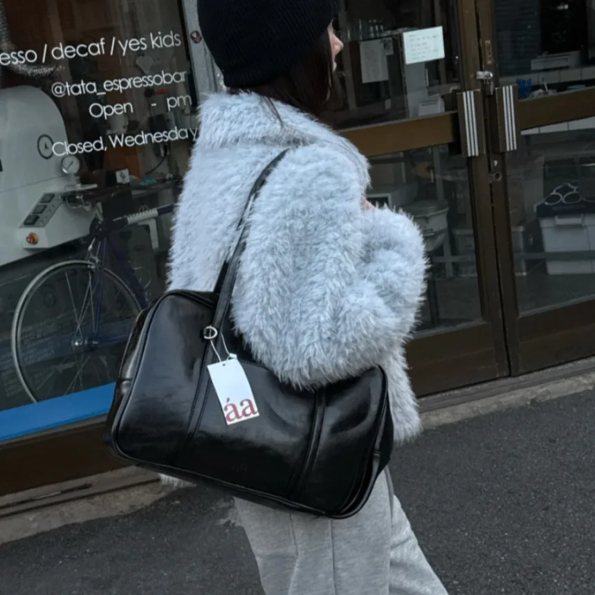 المرأة ort الفراء Jaet شتاء جديد Sle النسخة الكورية شيك التلبيب فضفاض زرر الجلود والفراء متكامل قمة دافئة #5