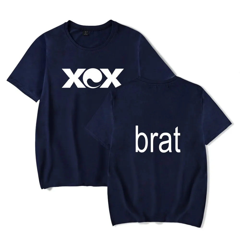 

Футболка Charli XCX с логотипом Merch brat, топ с коротким рукавом и круглым вырезом для мужчин и женщин