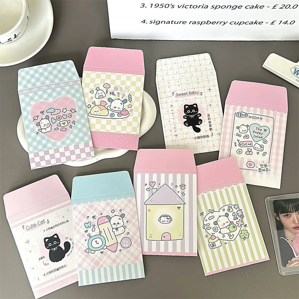 8.5x11cm Small Paper Envelopes Cute Cartoon Print Envelope Bag Photo Protection Bags Card Packaging Gift Envelope 100Pcs