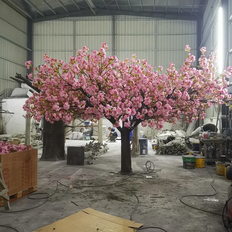 

Custom large outdoor fake cherry blossom tree for stage decoration