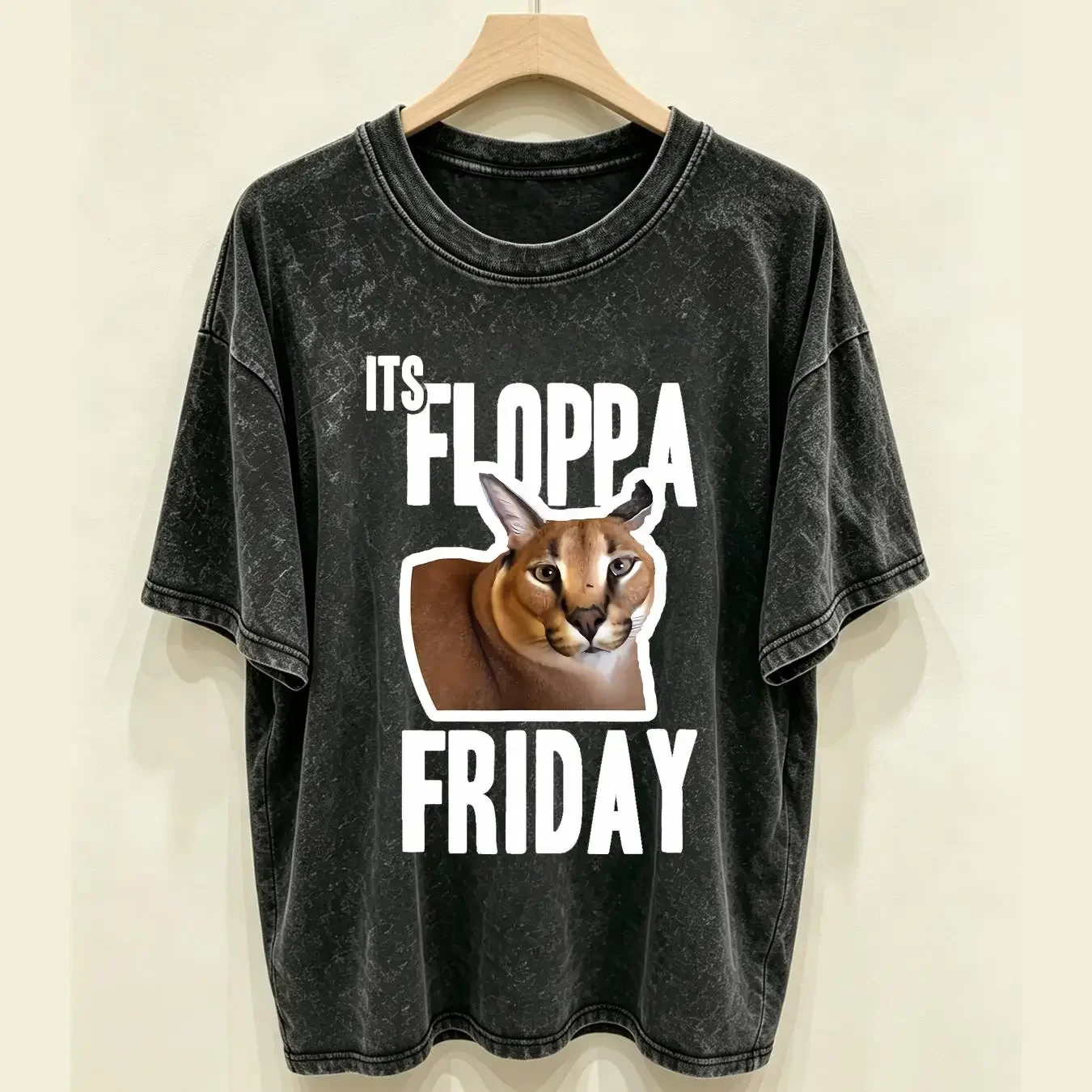 washed T Shirt NEW LIMITED Its Floppa Friday Meme Classic Great vintage Washed Slightly Versatile designer clothes Comfortable