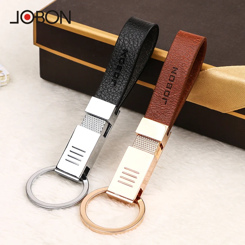 High-Grade Key Chain Women Men Custom Lettering Cowhide Keychains Leather Car Key Holder Metal Bag Pendant Best Gift Jewelry