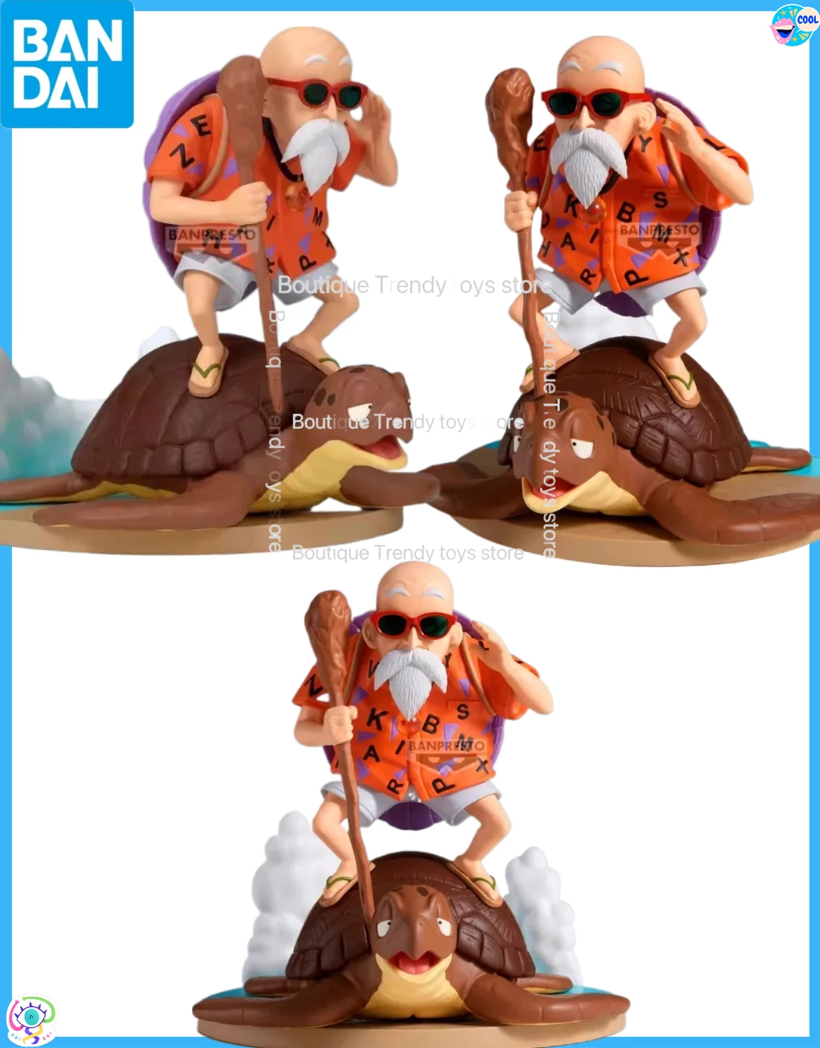

Bandai Original BANPRESTO Anime Dragon Ball History Box Master Roshi PVC Action Figure Collectible Model Toy Gifts