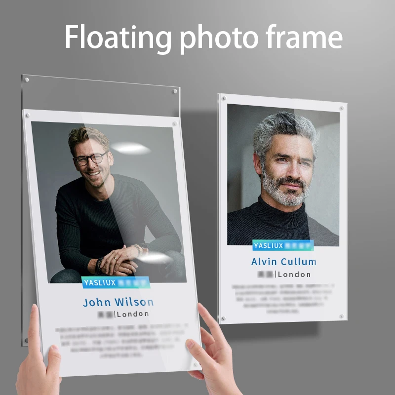 One Piece of Simple A3/A4 Magnetic Photo Frame Which Can Be Used as a Transparent Floating Poster Frame in the Office
