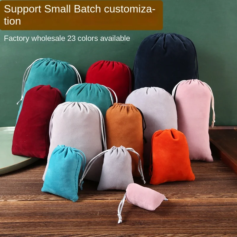 10Pcs/Lot Jewelery Storage Velvet Bag Drawstring Pouch Soft Fabric Package for Wedding Party Gift Large Size Dust Bags Sachet