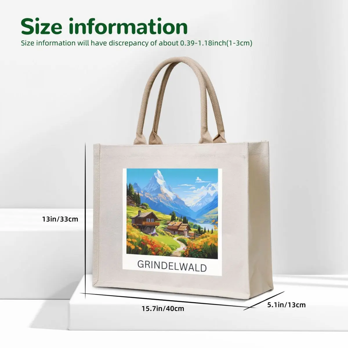 Grindelwald, Switzerland Tote Bag Lady bags Cloth bag shopper bag women canvas supermarket folding