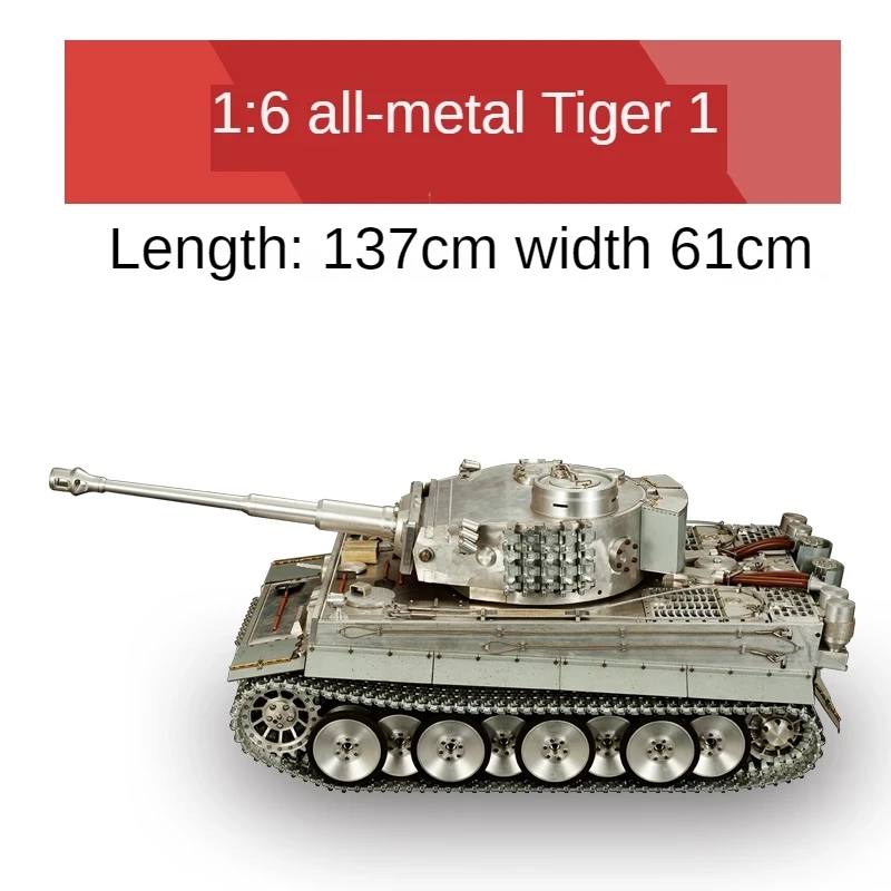 Heng Long 1/6 헤비 풀 메탈 German Tiger I RTR RC 탱크, 3818 트랙 배럴 리코일 리모컨, 성인용 차량 장난감 