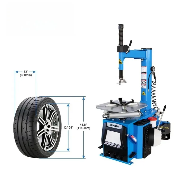 110V Heavy Duty Mobile Manual 12-24 Motorcycle Wheel Balancer Kit Swing Arm Tire Changer Combination