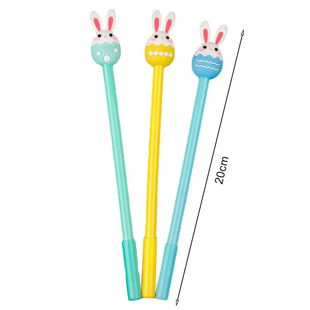 만화 부활절 달걀 토끼 펜, 빠른 건조 잉크, 부드러운 글쓰기 젤 펜, 만화 토끼 펜, 문구류, 학교 용품, 3 개