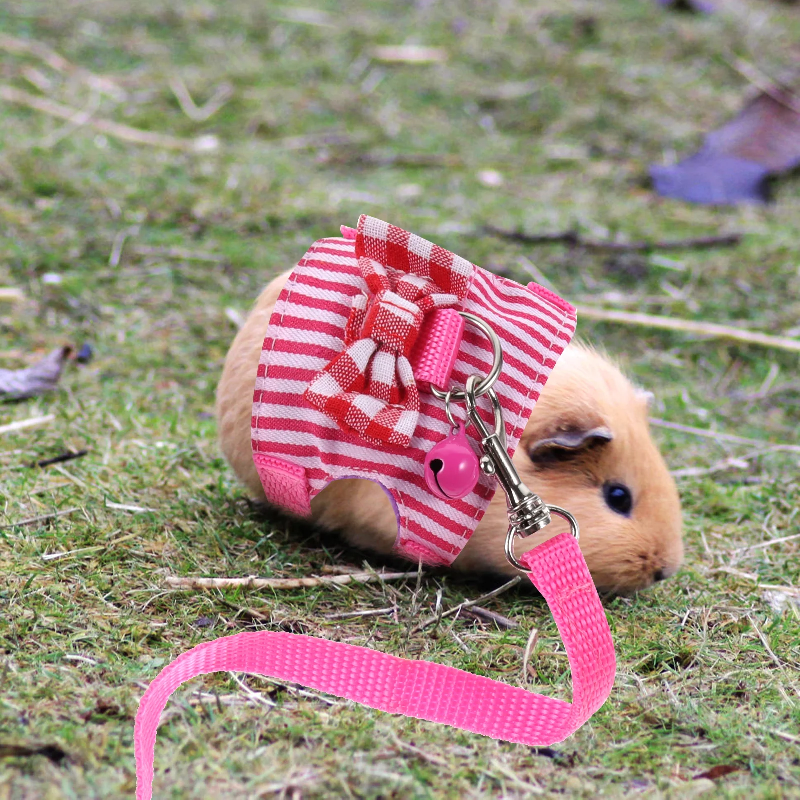 

Pet Sling Strap Small Animal Harness Walking Leash Rope Bunny Clothes No Fading Safe Wear Breathable Hamster Guinea Pig Sweet