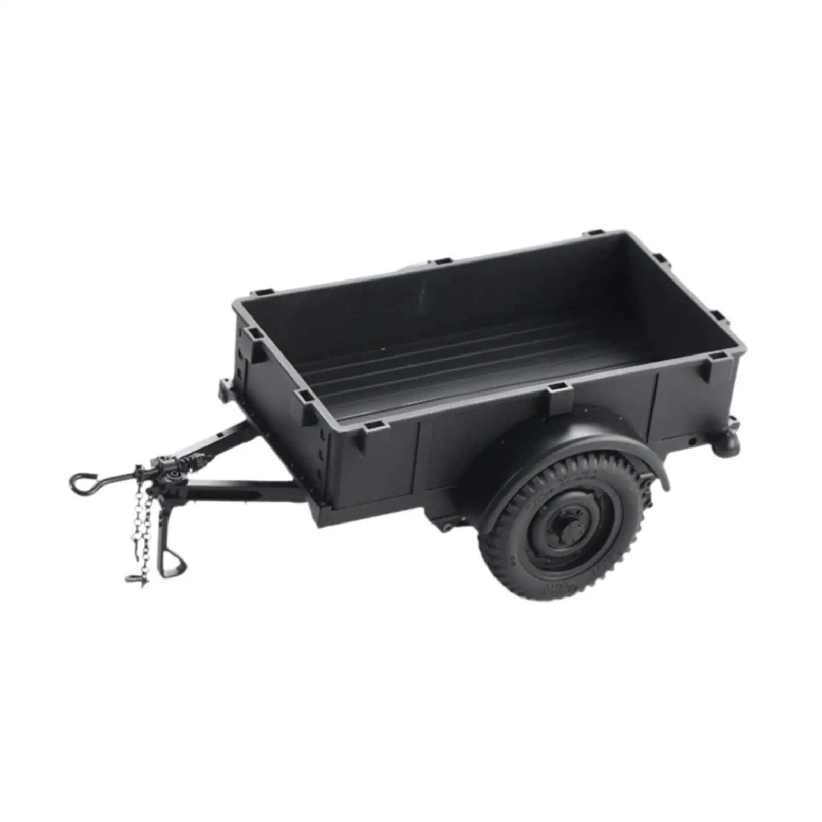 

RC Crawler Trailer, Easy to Install Replacement Professional with Hitch Accessories, Travel Camper Trailer, for 1/12 1/18 RC