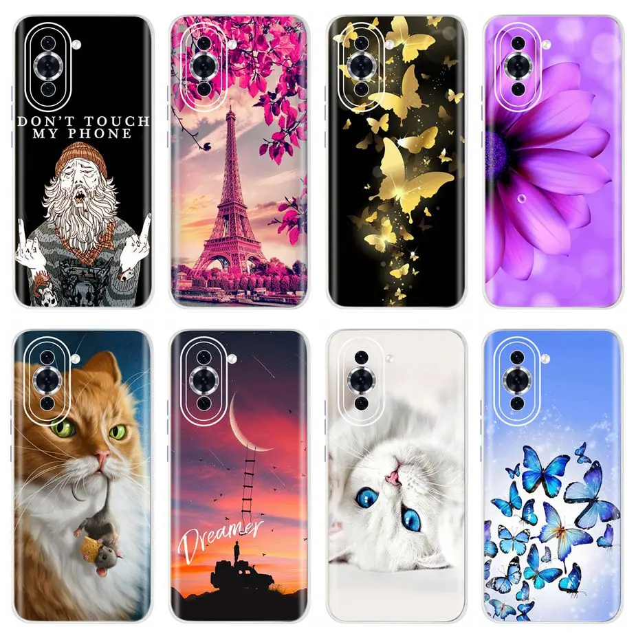 For Huawei Nova 10 Case NCO-AL00 Colorful Painted Cover Soft Slim Phone Cases For Huawei Nova 10 Pro GLA-AL00 Cover Coque Bumper