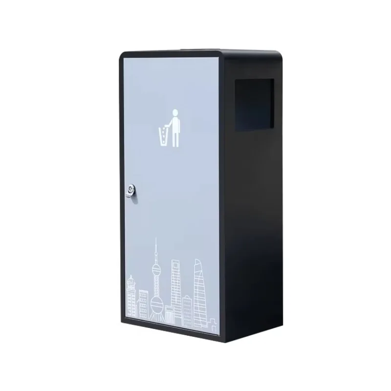 Luxury Street Modern Metal Commercial Trash Cans Galvanized 50l for Sale Garbage Bin