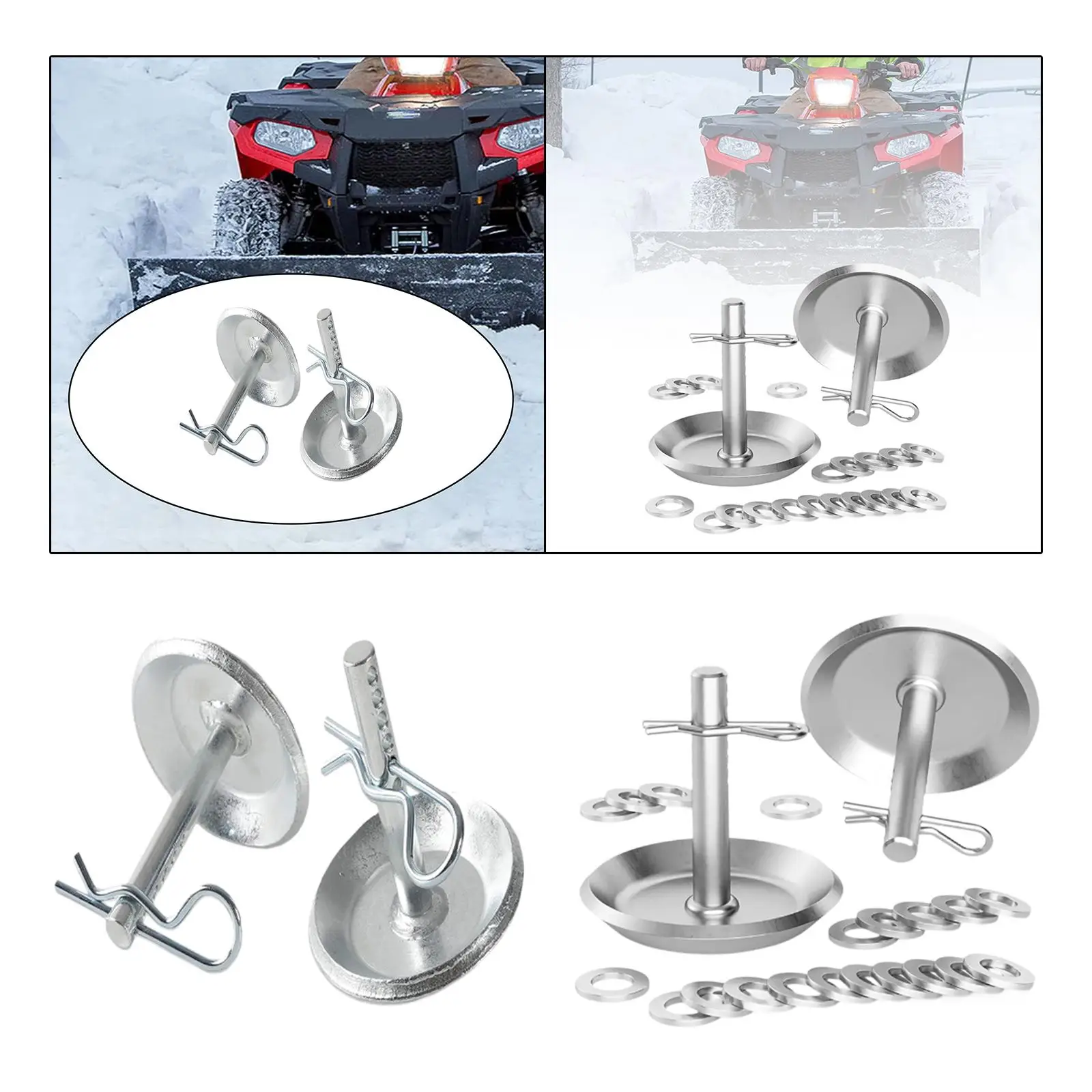 2x Snow Plow Skid Shoes Skid Feet Shoes Parts Snow Remove Automotive Replacement Snow Removal Machine Metal 2205071 2208864