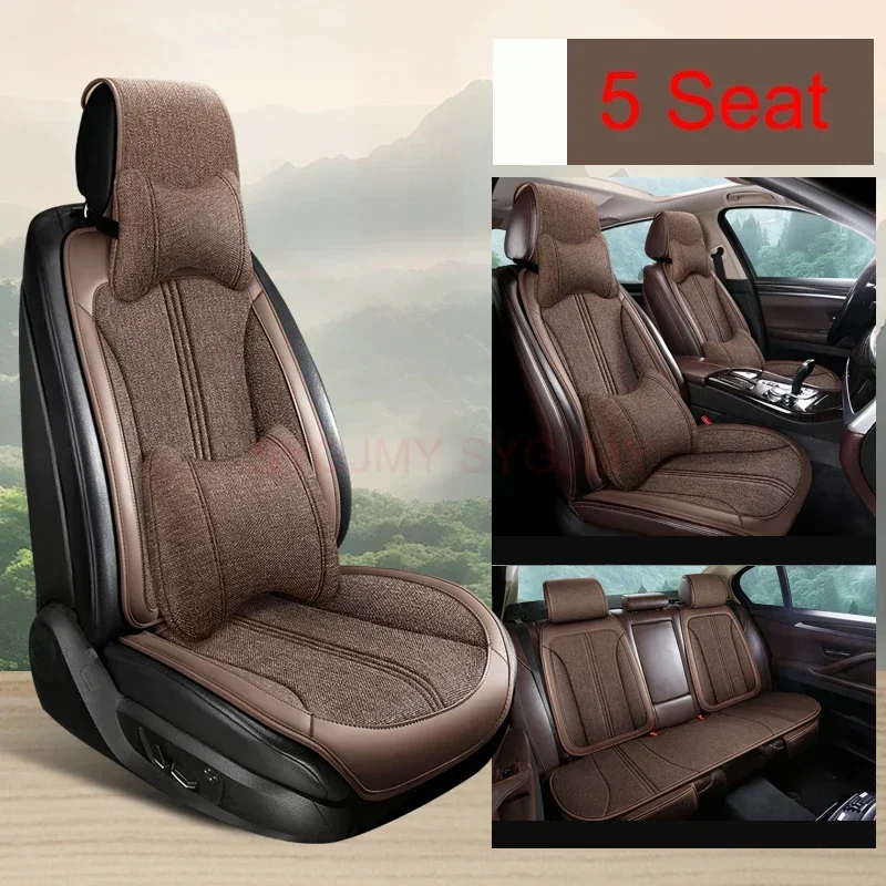 Universal Style Flax Car Seat Cover Cushion for RENAULT All Models Duster Kadjar Scenic Espace Fluence Koleos Car Accessories