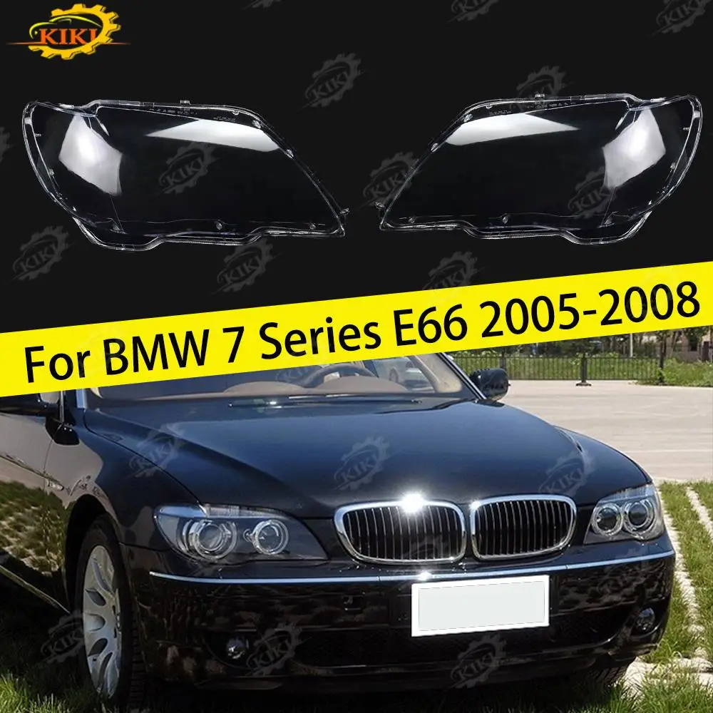 

Pair Left+Right Headlight Cover Clear Lens Shell For BMW 7 Series E66 2005-2008