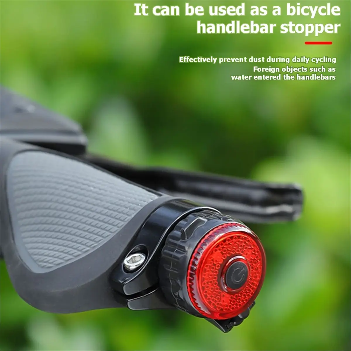 fitfit Bike Rear View Mirror LED Warning Light Rear 21-22mm Side Mirrors 360° Adjustable Bicycle Mirrors 2 Kit