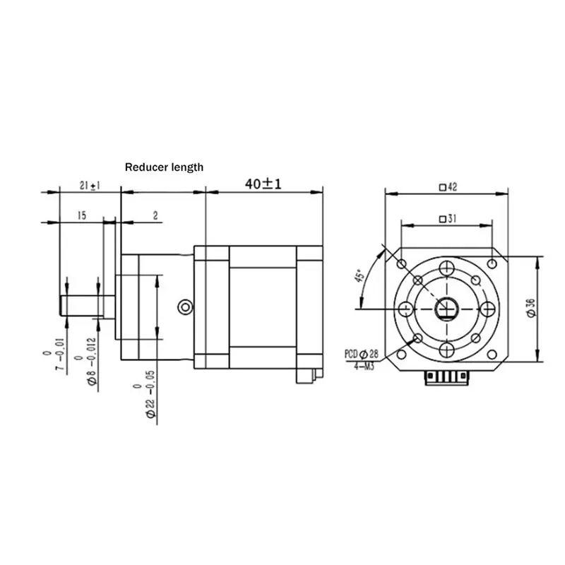 NEW Geared Motor -17 Geared Stepper Motor Gear Ratio 5.18:1 Planetary Gearbox for 3D Printer DIY Robotics/Textile Machine