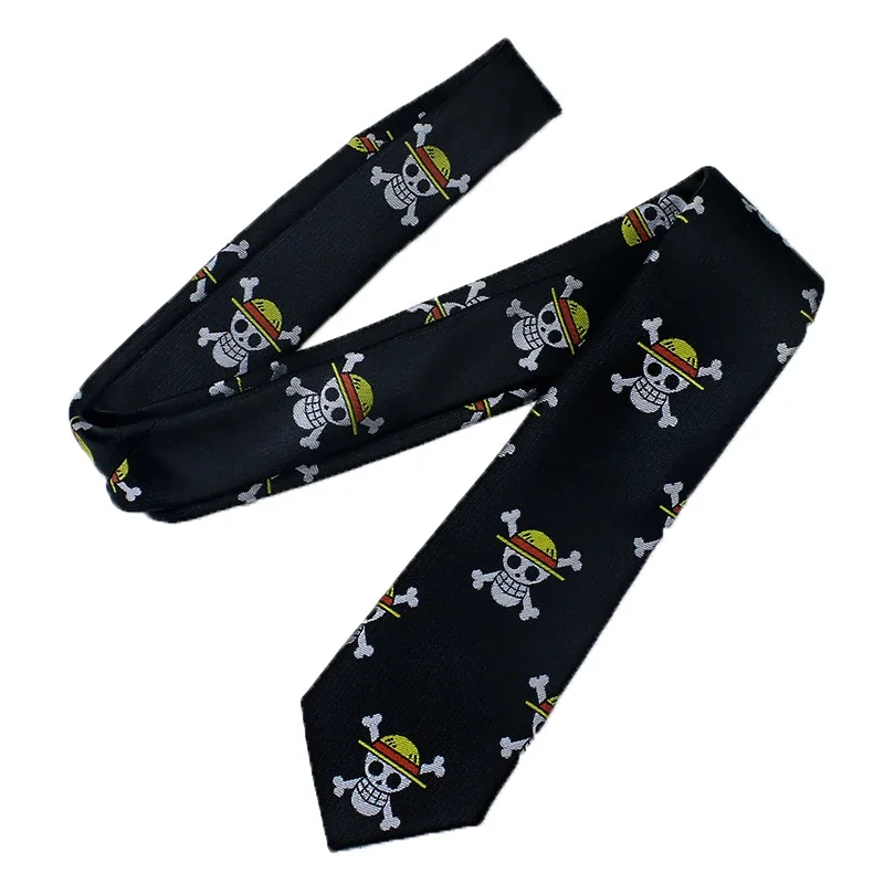 Ship Logo One Pieces New yarn dyed Tie 7cm Wide Polyester Skull Head Tie Necktie Shirt Accessories Party Decoration