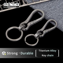 TiTo Titanium Alloy EDC Minimalistic Keychain Key Rings Carabiner Ultralight Man Car Buckle Keychains for Male Creativity Gift
