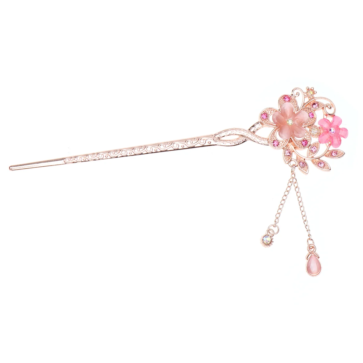 

Flower Hair Sticks for Long Chinese Accessories Hairpin Japanese-style Rhinestone