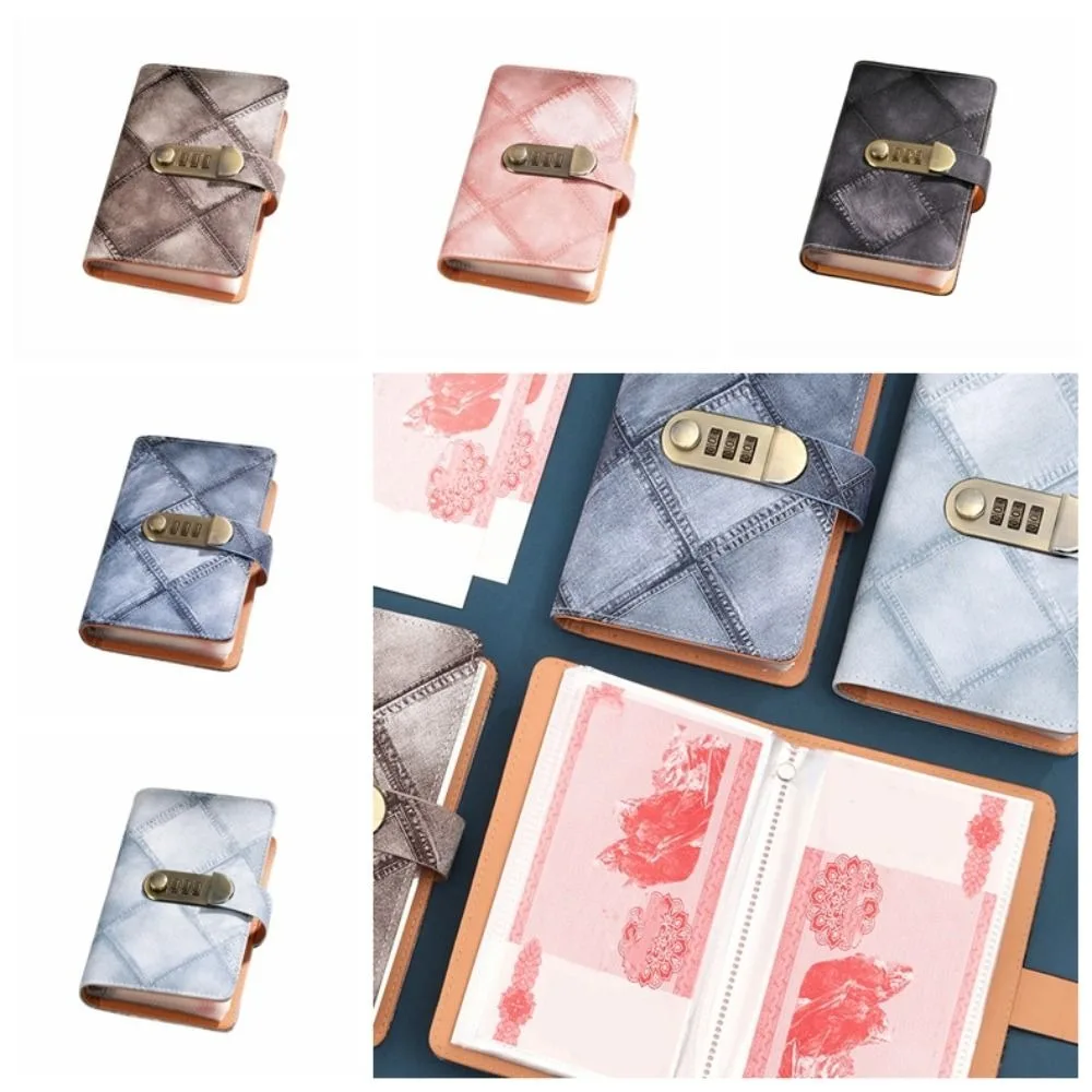 50Sheets Envelop Savings Challenges Book PU Leather Refillable Budget Binder with Lock Wallet Storage Portable