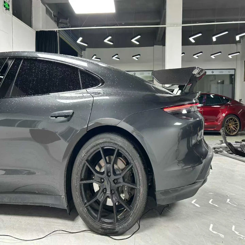 High Quality W Style Carbon Fiber Rear Spoiler Fit for Taycan Turbo GT Auto Upgrade Accessories