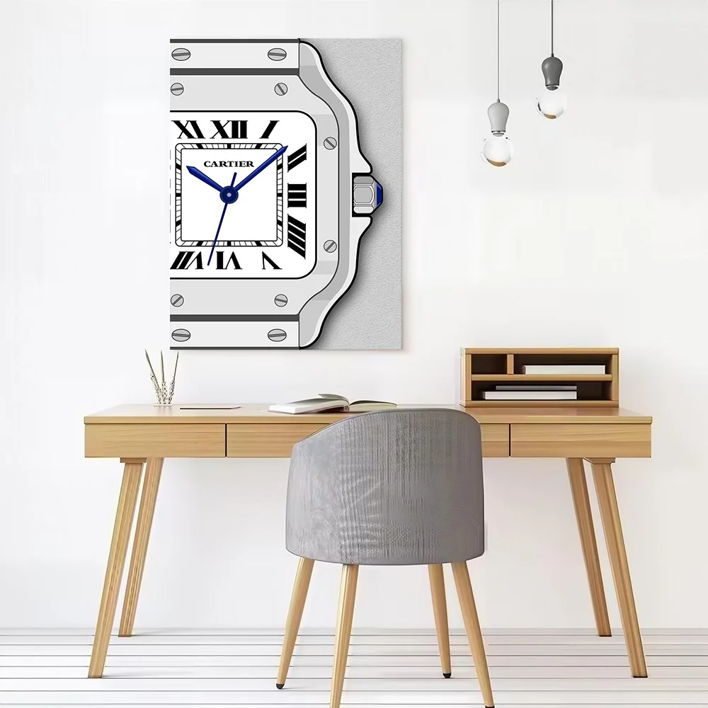 De Santos Luxury Watch Printed Canvas Poster Custom Pictures Wall Art Canvas Painting for Room Decoration Decorative Paintings